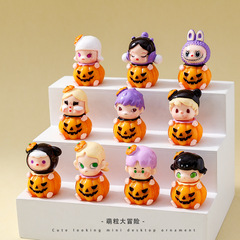 クロスボーダー新製品ハロウィンかわいいオーナメント面白いカボチャ diy 装飾アクセサリー樹脂工芸品小さなオーナメント
