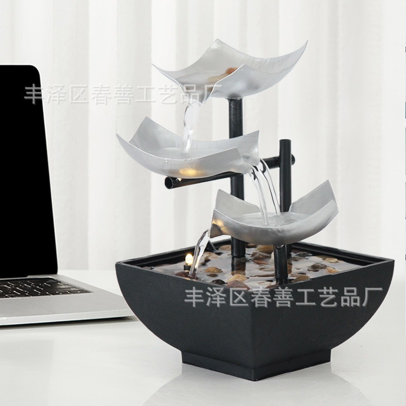 Programmer Desktop Desktop Running Water Ornaments Soothe The Mood Office Fresh Decoration Hand-made Tea Table Personality