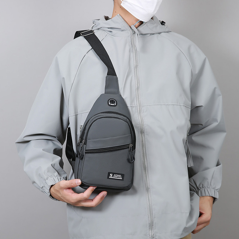 Nuevo bolso de pecho de moda para hombres gran capacidad versátil bolso portátil al aire libre bolso de bicicleta multicapa simple bolso de hombro