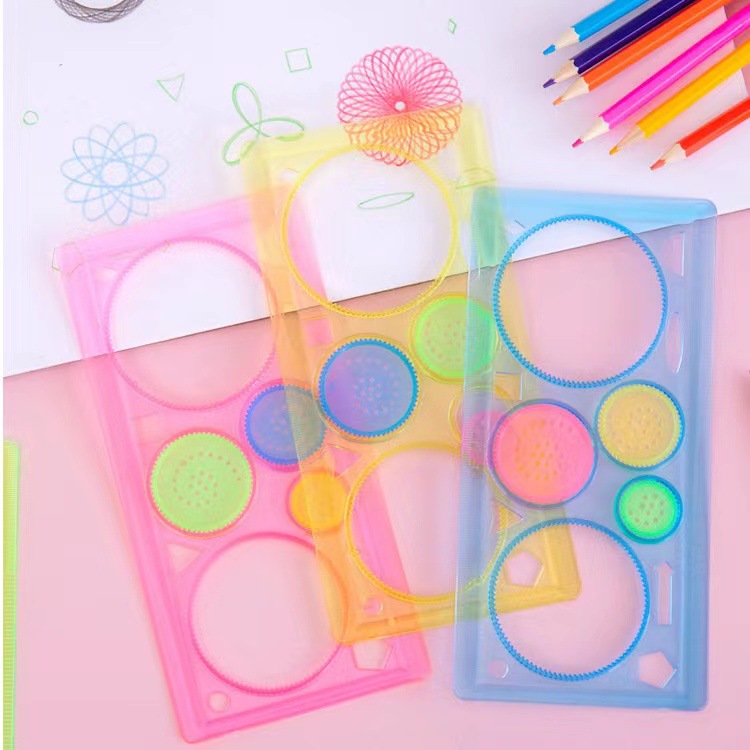 Multifunctional ruler, creative pattern set, perfect for primary school students, hand drawing template set, painting set, wholesale