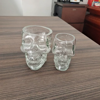万圣节骷髅烈酒杯酒盅 50毫升 小号骷髅头酒杯 鬼节酒盅 酒瓶