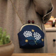 呂刺繍手刺繍口金包diy材料包花児両用国境を越えた布芸立体刺繍英語財布