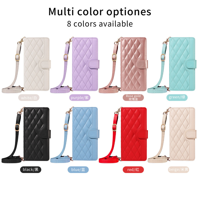 Foreign Trade Suitable iPhone 17 Socialite Crossbody Chanel-Style Card Holder Leather Case Apple 16 Luxury Fashion Phone Case Foreign Trade Suitable iPhone 17 Socialite Crossbody Chanel-Style Card Holder Leather Case Apple 16 Luxury Fashion Phone Case