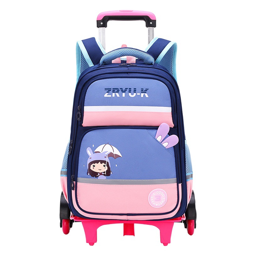 Entrega de pescado natural nueva mochila trolley estudiante de la escuela primaria grado 2-5 niños y niñas a prueba de agua