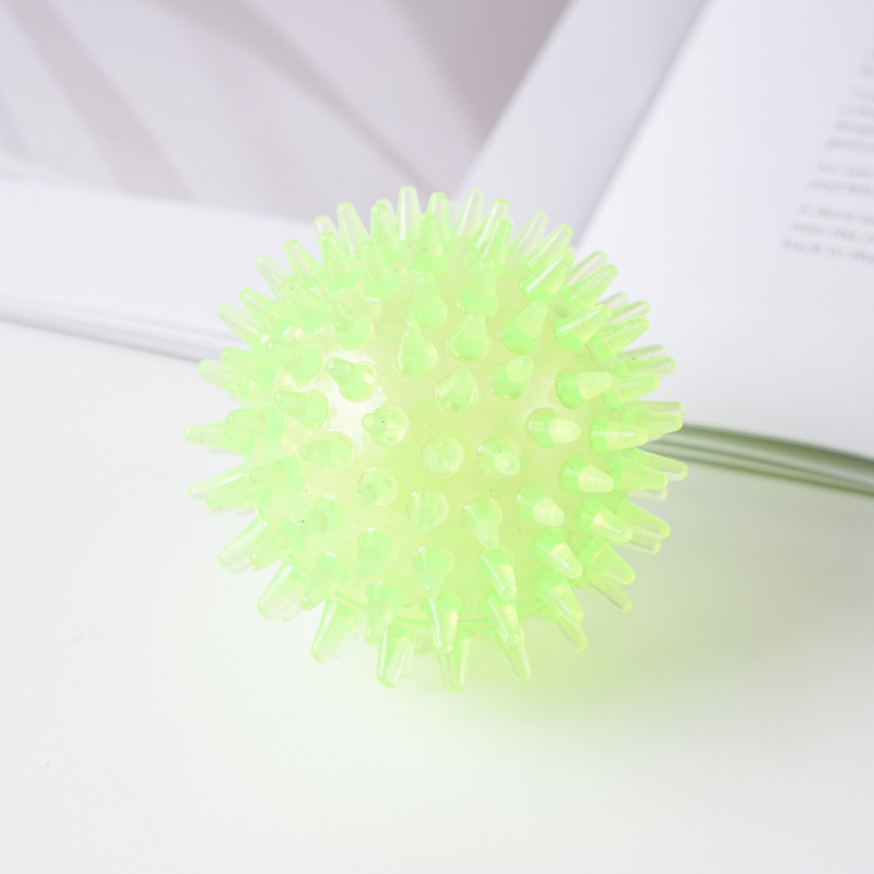 Temu juguetes para mascotas transfronterizos pelotas de juguete para morderse perros pelotas elásticas resistentes a morderse material TPR juguetes para morderse de perros bolas de espina