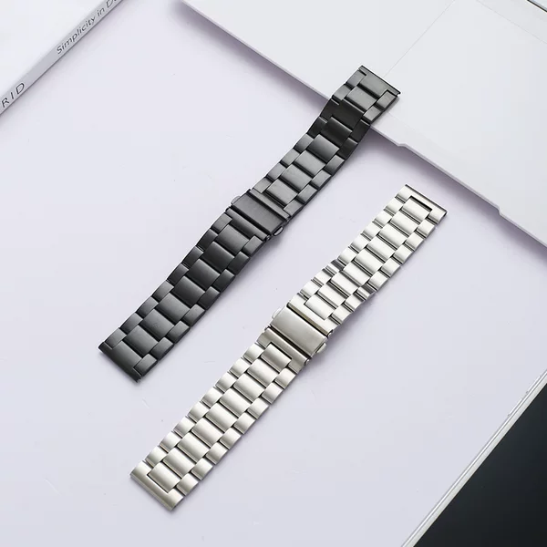 Wei Bo Strap Three Steel Strip Stainless Steel Metal Strap Jump Buckle Huawei Smart Strap Fashion Casual Bracelet