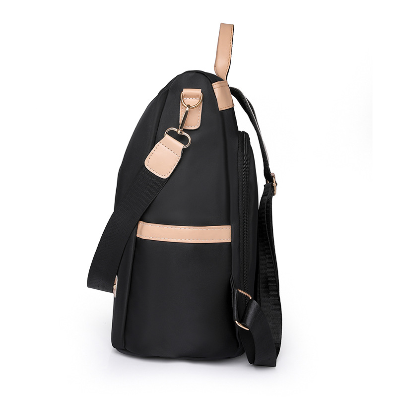 2024 verano nuevas señoras casual mochila antirrobo moda contraste color nylon remache mochila de viaje mochila escolar