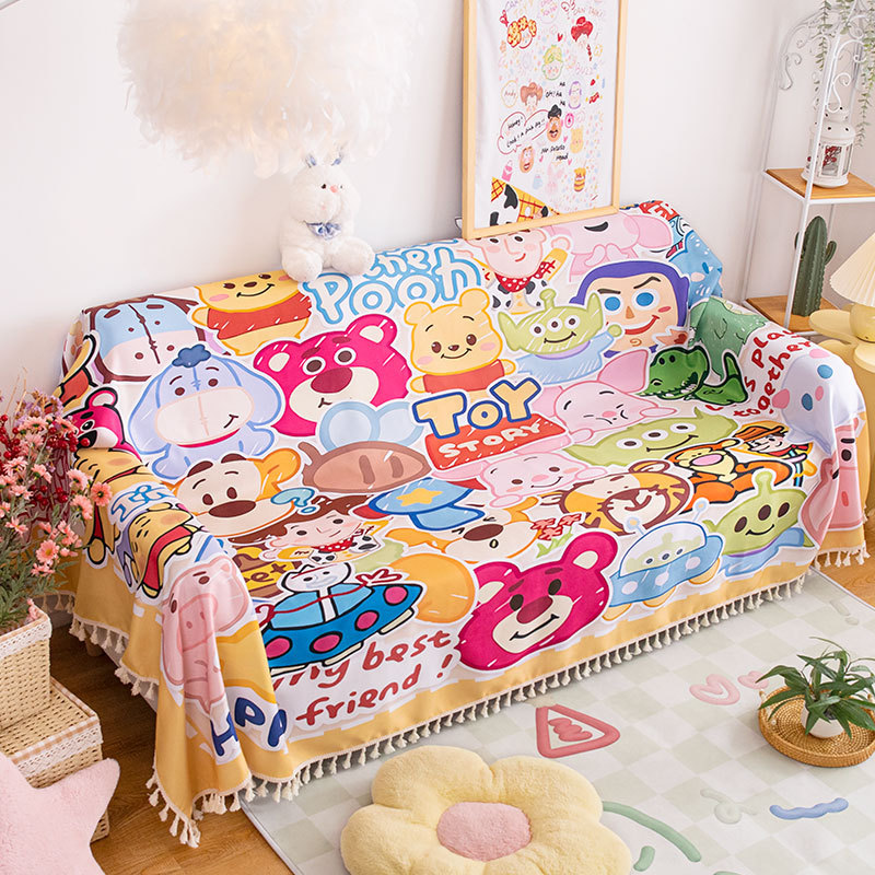 Joint-name Toy Story cartoon sofa towel strawberry bear cute non-slip back towel chaise chair cushion sofa cover