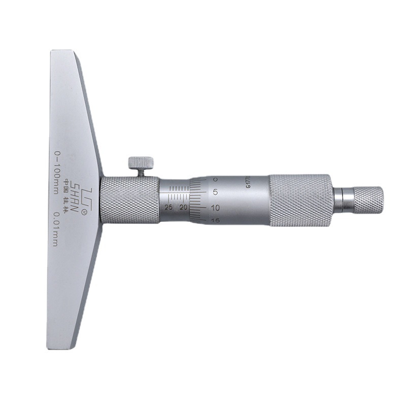批发桂林SHRN量具 深度千分尺0-100mm机械千分尺 深度规 现货
