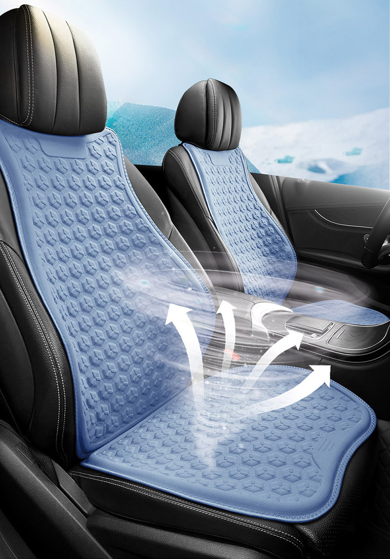 2026 New Car Gel Seat Cushion Summer Cooling Pad Breathable Seat Cushion Car Honeycomb Gel Universal Seat Cushion Cross-Border