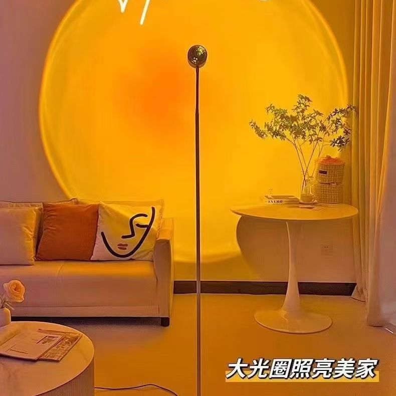 Торшер Qiao Sheng эффект заката и ряби черный