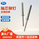 全钢316材质抽芯铆钉厂家批发6.4*40开口型沉圆头抽芯铆钉