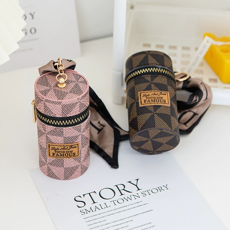 Cute fashionable bucket, lipstick, small shoulder bag, handheld keychain, small bag, new collection, simple and elegant design