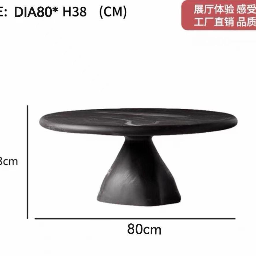 Mesa de té doméstica de madera sólida de crema, casa pequeña, alojamiento moderno nórdico, combinación de sala de estar móvil simple y redonda de alto nivel