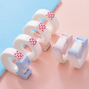 Deli 30112 Small Tape Set Invisible Transparent Frosted Student Hand Tear Wrong Tape Copy with Cutter