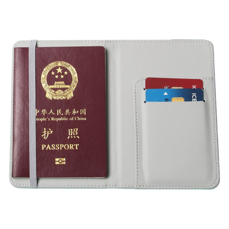 Nuevo tipo transfronterizo de transferencia de calor, sublimación, paquete de clip de pasaporte de múltiples tarjetas de gran capacidad, conveniente cubierta protectora de certificado en blanco