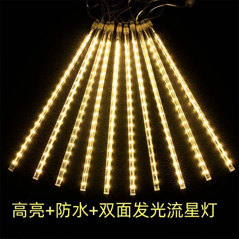 ソーラー流星群 LED ライトカラフルな流星ライト屋外中庭風景装飾街路灯ツリーにぶら下がっています