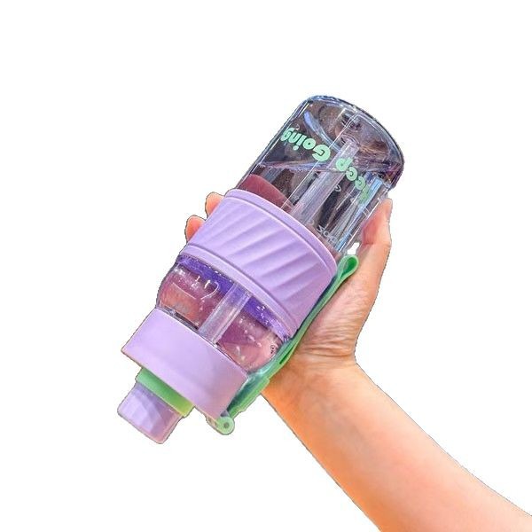 Tianyi nueva taza de paja portátil taza de niñas taza de agua de gran capacidad para estudiantes varones y estudiantes deportivos hervidor de plástico