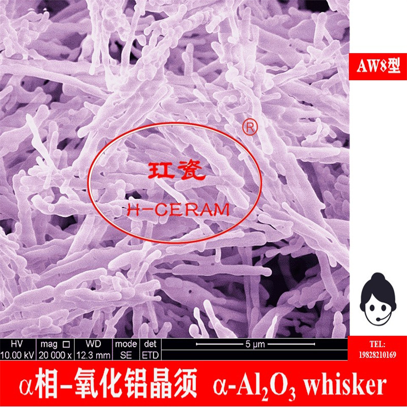 a相氧化铝晶须 玒瓷AW8型 Alfa-Al2O3 whisker 99.9% 长用<1600度