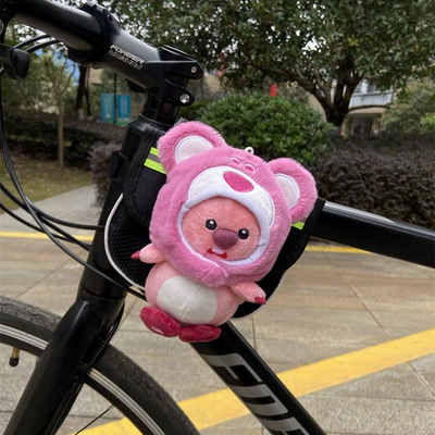 Little Beaver Ruby bicycle front beam bag cute upper tube bag mountain bike universal beam bag road bicycle (Multimediya və saxlama aksesuarları) - no-specifications-bicycle-bag-strawberry-ruby