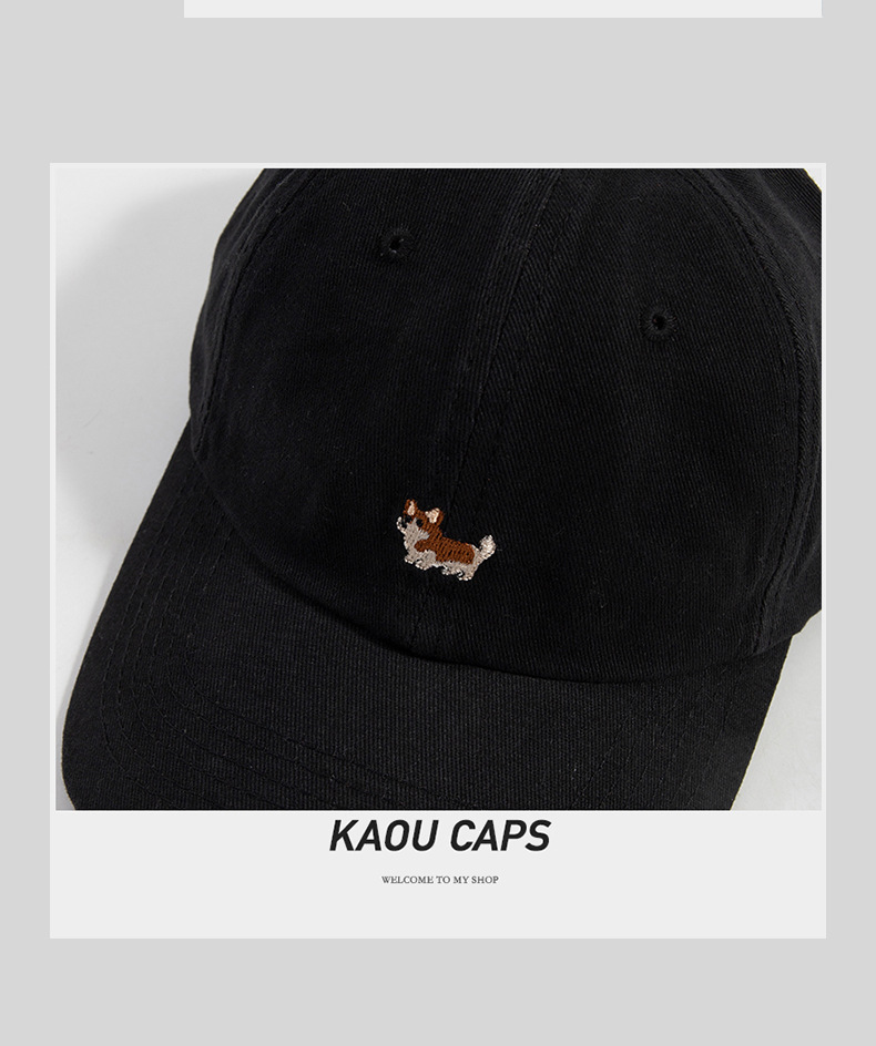 Unisex Cute Simple Style Dog Embroidery Curved Eaves Baseball Cap display picture 8