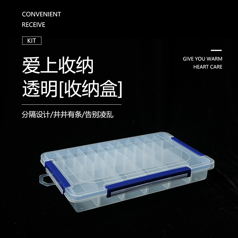 Специальное предложение Прозрачный 28 многосеточный ящик для хранения с 3 пряжками креативный герметичный Настольный ящик для хранения ящик для практичных деталей