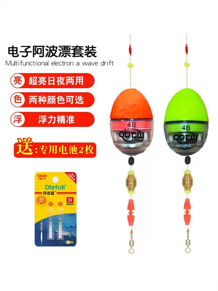 Electronic Fishing Float Set with Night Light for Shore Fishing, Long-Distance Casting, Sea Fishing, and Carp Fishing, Complete with Batteries