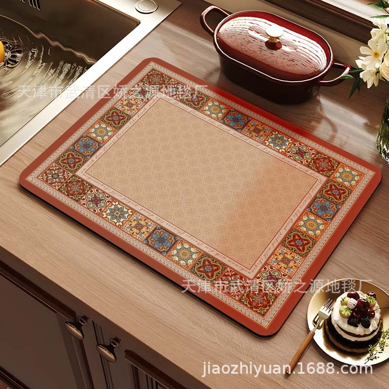 Almohadilla de drenaje transfronteriza, lodo de diatomeas, fácil de cuidar, almohadilla absorbente, encimera de escritorio de cocina, almohadilla de aislamiento antiescaldado, suministro directo de fábrica