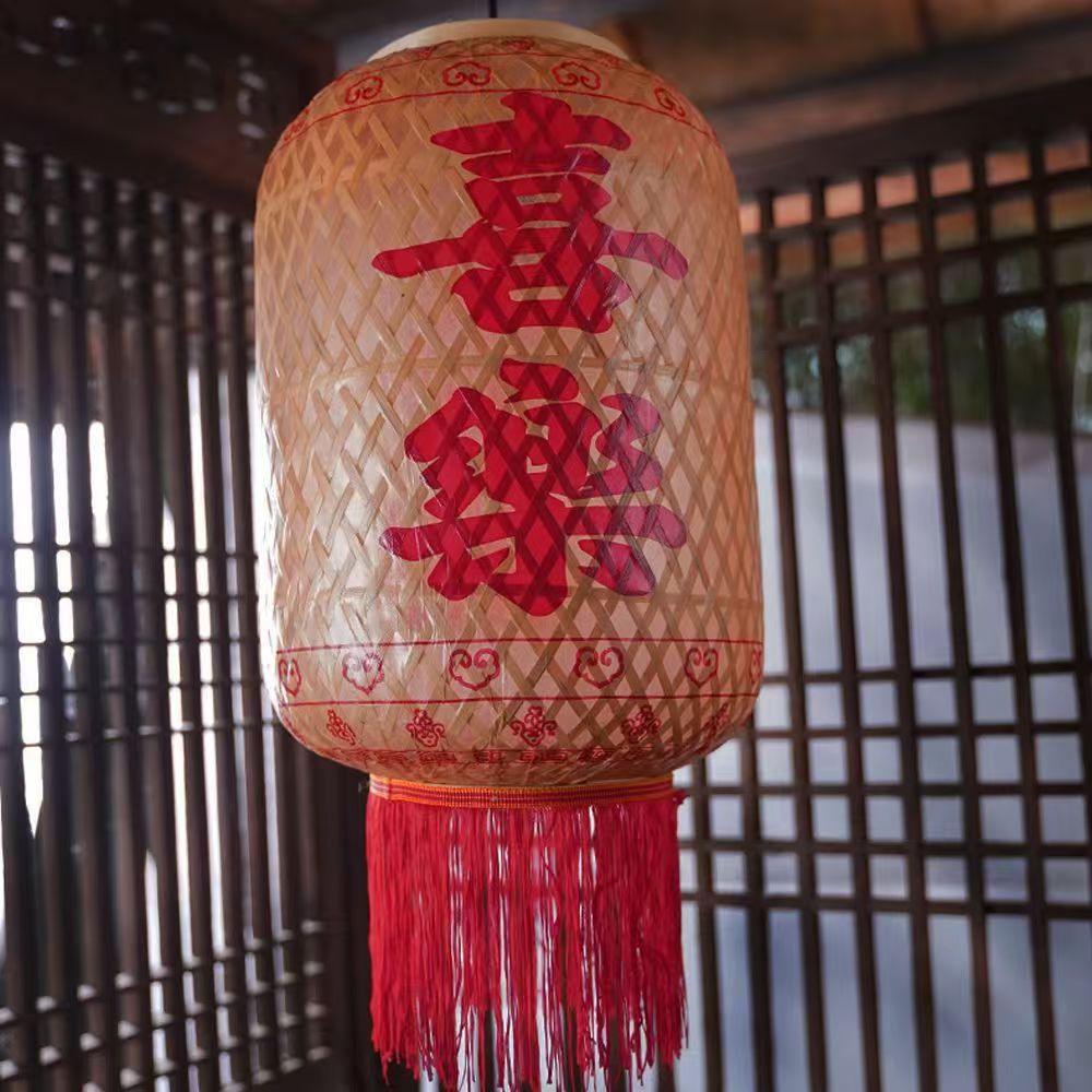 Linternas de bambú tejidas a mano jaula decoración retro estilo chino sala de té restaurante restaurante Hotpot tienda lámpara candelabrada