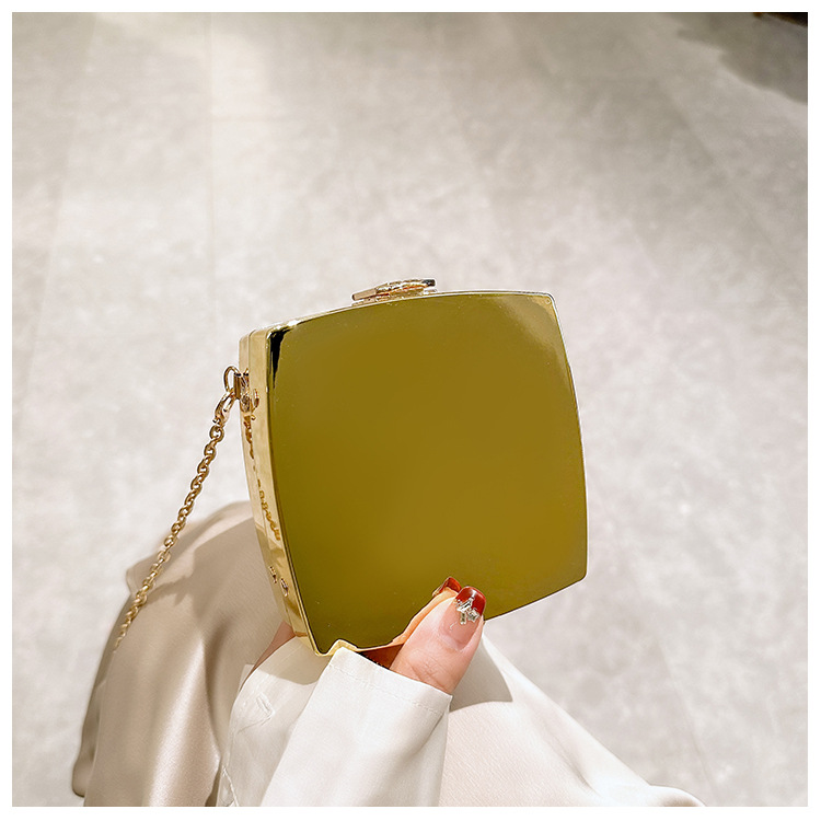 2025 New acrylic bag, square box bag, single-shoulder crossbody chain, women's makeup bag, fashionable cross-border clutch undefined