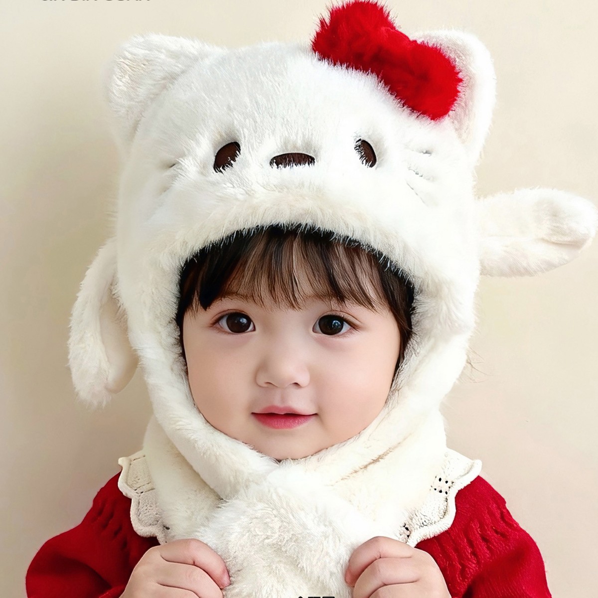 Sombreros infantiles otoño-invierno lindos niñas sombreros de niños turbanos de peluche caliente para mujeres tesoros gorras de protección de orejas image 2