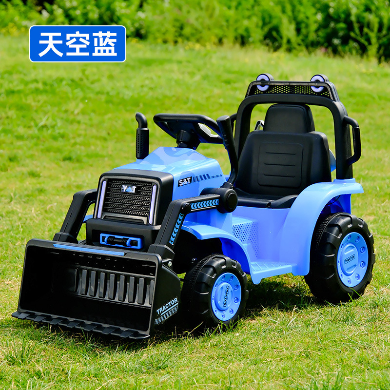 Bulldozer eléctrico para niños con cabina para bebés, excavadora recargable de juguetes de cuatro ruedas, vehículo de ingeniería de control remoto image 9