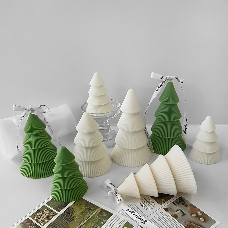 嘉匯美クリスマスツリーシリコン金型クリスマス香薫ろうそく装飾品砥石diy手作りクリスマスツリー|undefined