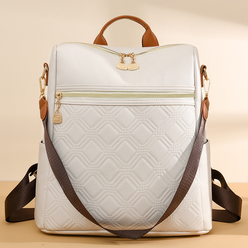 Mochila en relieve para mujer 2024 nueva moda para mujer mochila de viaje de ocio de gran capacidad