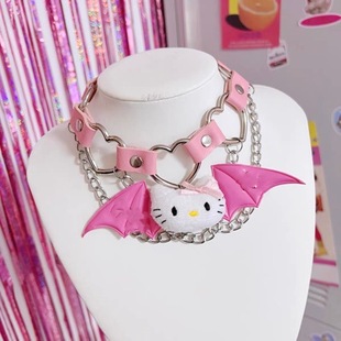 Original Design Y2K Yabi Collar Subculture Niche Accessories Kitty Necklace Girly Heart Neck Ring