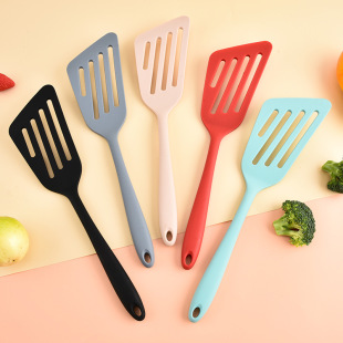 Teppanyaki Silicone Fish Shovel Steak Slant Shovel Non-stick Special Stir-frying Shovel Household Kitchenware Cooking Leak Shovel