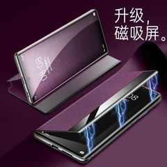 適用華為Pura70pro手機殼真皮新款Pura70Ultra磁吸翻蓋P70保護套