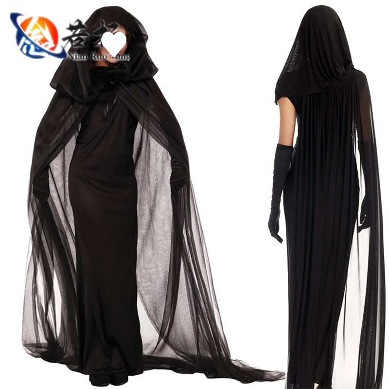 Halloween Costume Night Wandering Soul Female Ghost Dress Witch Dress Multi-Size Nightclub Carnival Party Dress