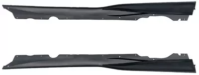 Body Kit, Front Bumper, Big Surrounded - cvt-corvette-c8-20-models-bs-side-skirts-matte-black
