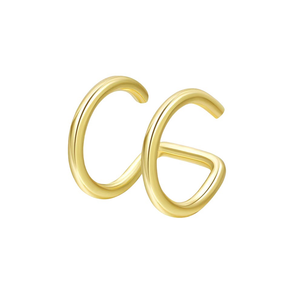 Oredos para damas creativas europeas y americanas Pendientes enrollados en espiral de cartílago no poroso Pendientes de clip de oreja de aleación ajustable para mujer