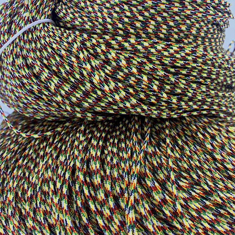 0.8 1.5 2.0mm 다채로운 금장 끈, 단오절 꽃줄 팔찌, 꼬임색줄, 대량 공장 직판