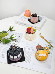 ins網紅法式蛋糕2寸3寸墊片慕斯底托白色加厚款圓角批發