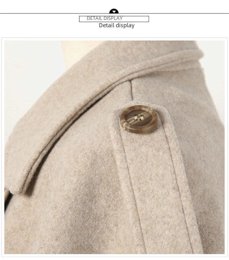 Wollmantel Damen Winter 200kg Neujahrstag Kriegsmantel Mantel lang locker Schnürschal Cape gepolsterter Mantel_voghion.com
