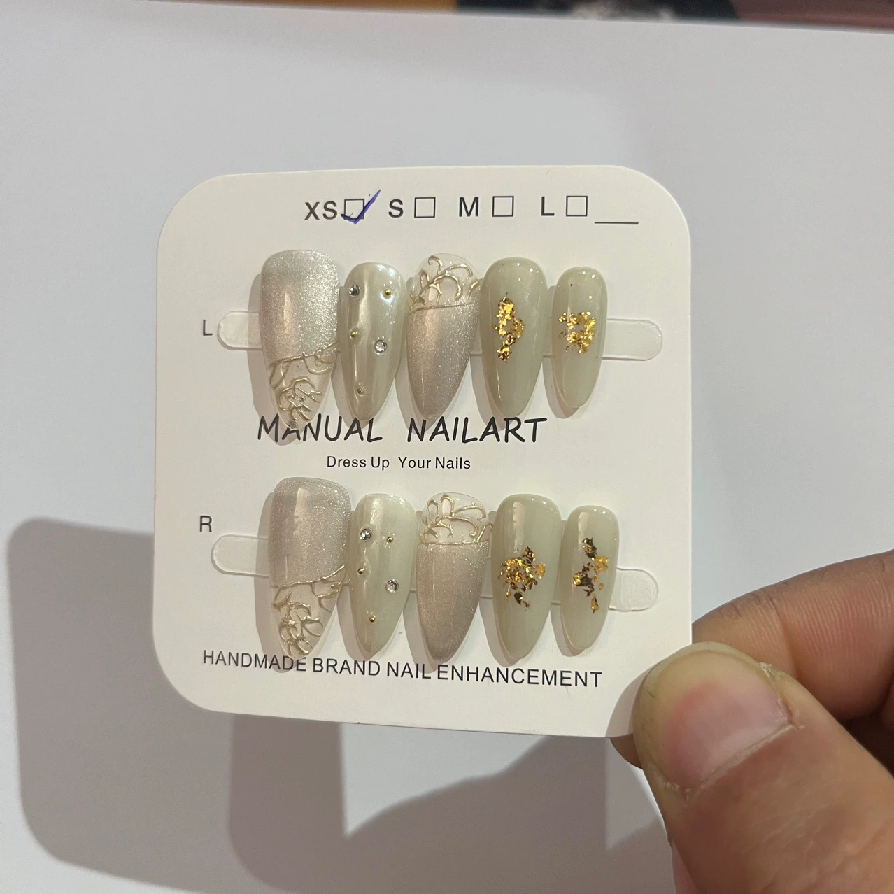 Накладные ногти OEM, длинные, с прозрачными стразами в форме сердца, элитные накладные ногти, готовый дизайн ногтей, оптовая продажа типсов для ногтей