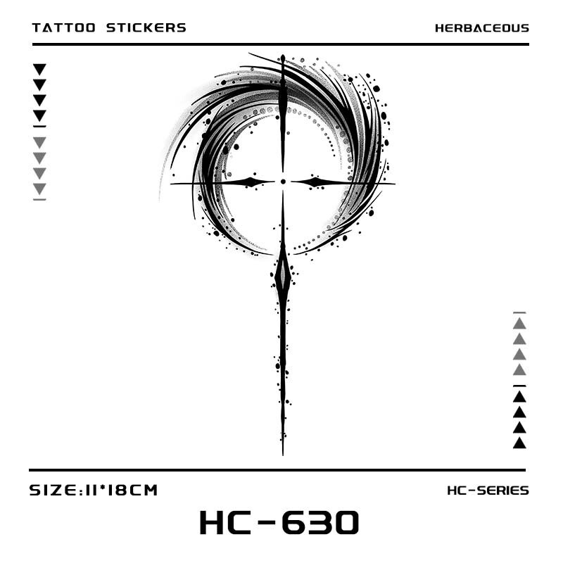 Dark Geometric Style Herbal Tattoo Stickers, High-End, Long-Lasting, Waterproof, Non-Reflective, Cool and Personalized Tattoo Stickers for Men and Women Dark Geometric Style Herbal Tattoo Stickers, High-End, Long-Lasting, Waterproof, Non-Reflective, Cool and Personalized Tattoo Stickers for Men and Women