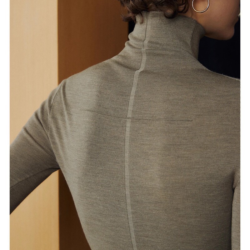 Open/Bear Cross Bottoming King Biella German 160S Gold Wool Tec Washable Knitted Bottoming Shirt