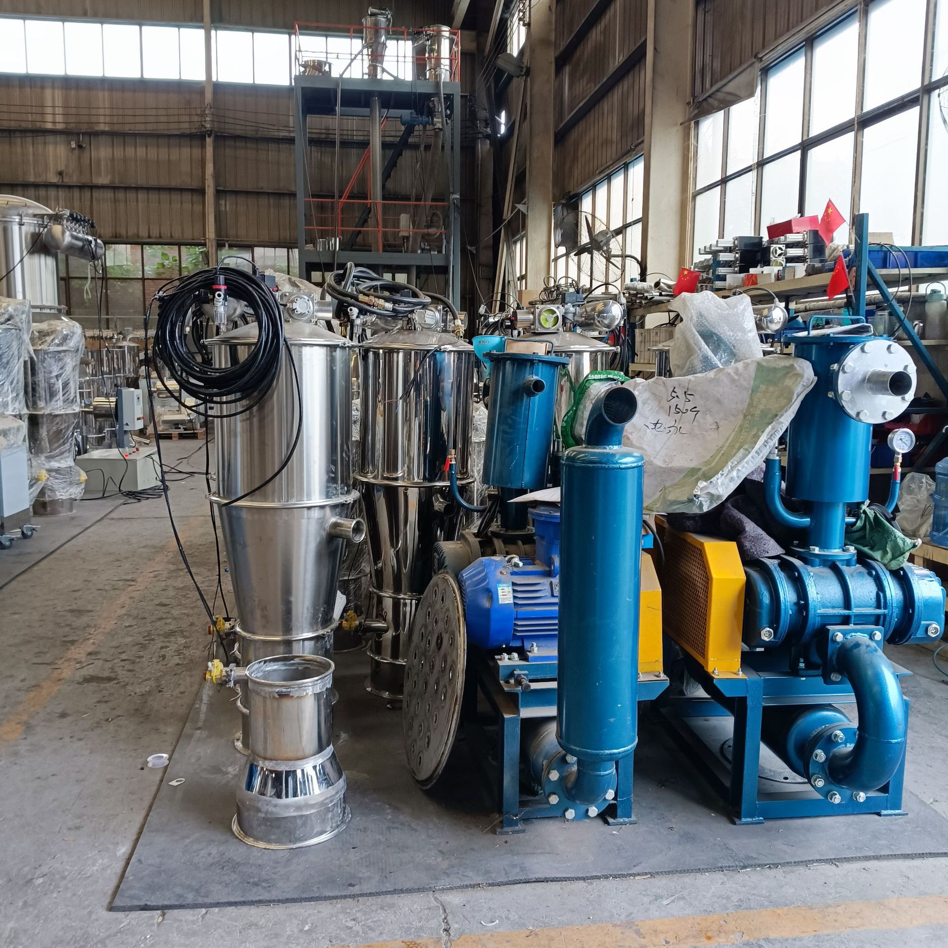 晟图气力粉体输送设备 负压真空上料机 双消音罗茨风机