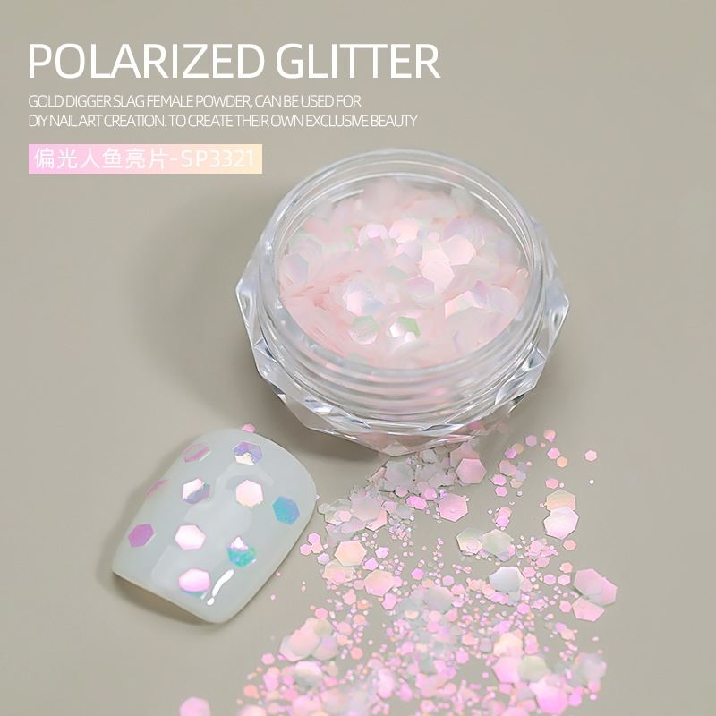 Lentejuelas de uñas, lentejuelas de sirena polarizada irregular, brillo fino, mariposa mixta, estrellas, lentejuelas, joyas de uñas