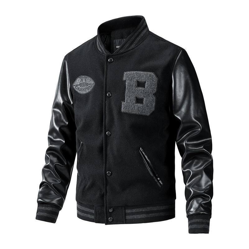 Cross-border wholesale of new autumn and winter trendy youth American-style baseball jackets, men's casual embroidered outerwear