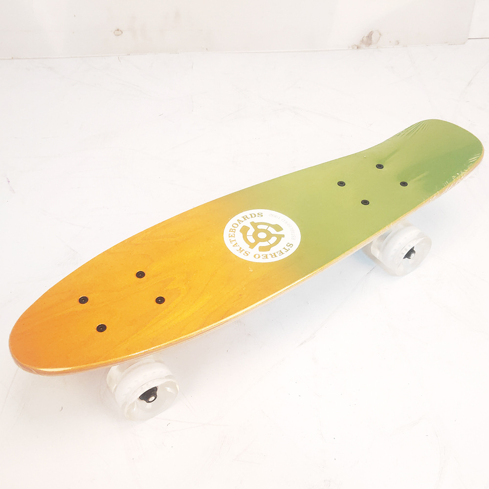 22inch Maple Single Warped Small Fish Board Children's Adult Brush Street Four-Wheel Skateboard
